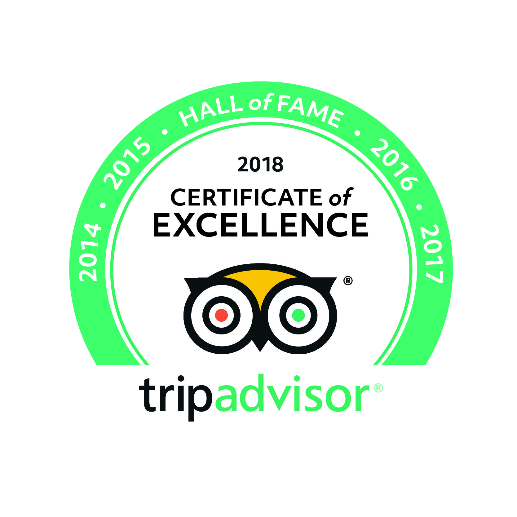 2018 excellence certificate
